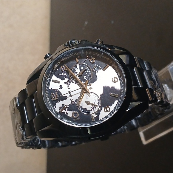Michael Kors Black Chronograph Dial Watch - Picture 1 of 11